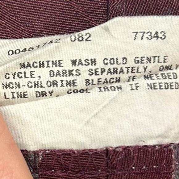 VTG A.Byer Women Sz 9 Wine Red Pinstripe Dress Pant Trouser Office Siren Career - Picture 12 of 16